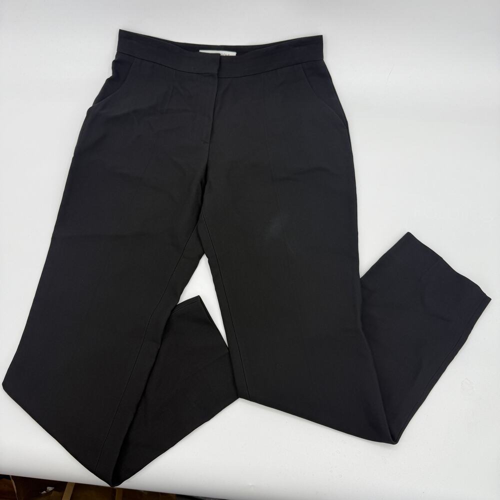 VIKTOR & ROLF Womens Black Trouser Pant Size 40 US XS Straight Leg Career Slack